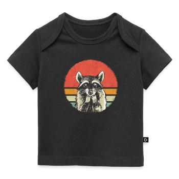 Raton laveur - T-shirt Premium bébé bio - noir - Devant