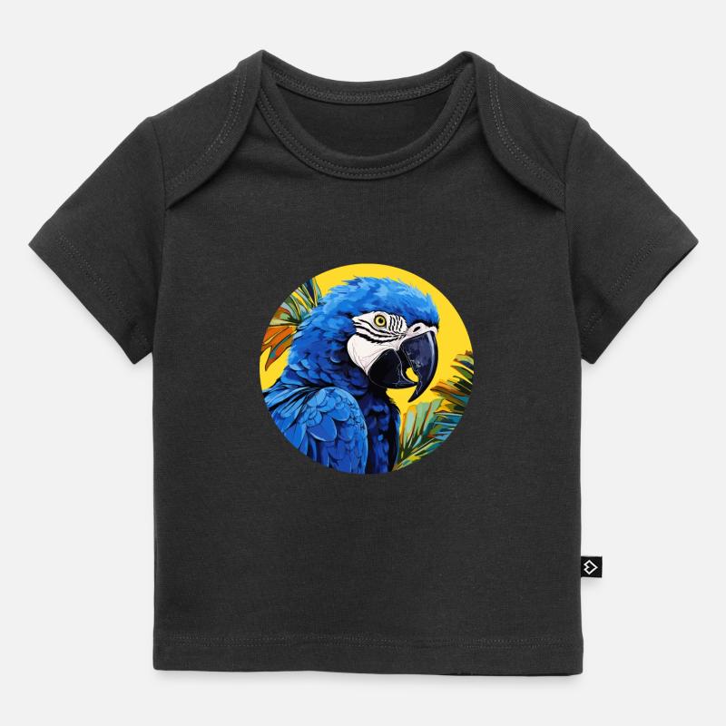 Ara giacinto - T-shirt Premium neonato bio - nero