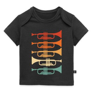 Trompette - T-shirt Premium bébé bio - noir - Devant