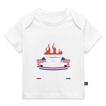 Mukbang and Barbecue on 4th of July - Baby Premium Organic T-shirt - dark navy - Front