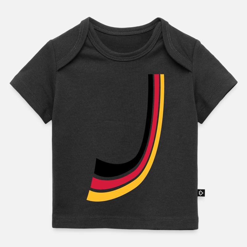 Lignes de proue Allemagne drapeau - T-shirt Premium bébé bio - noir