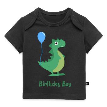 Birthday Boy Dinosaurier - Baby Premium Organic T-Shirt - Schwarz - Vorne