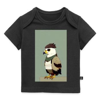 Aigle | Oiseaux | Liberté | Animaux - T-shirt Premium bébé bio - noir - Devant