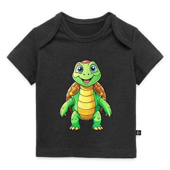 Mega Cute Turtle - Baby Premium Organic T-shirt - black - Front