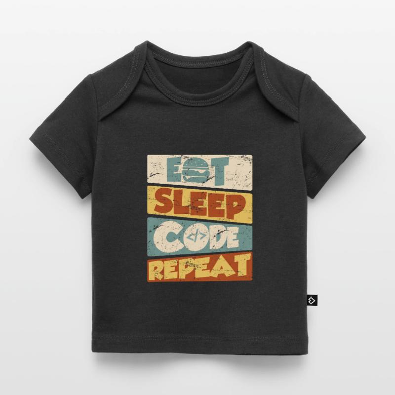 Programmeur développeur IT Spruch Eat Sleep Code T-shirt Premium bébé bio