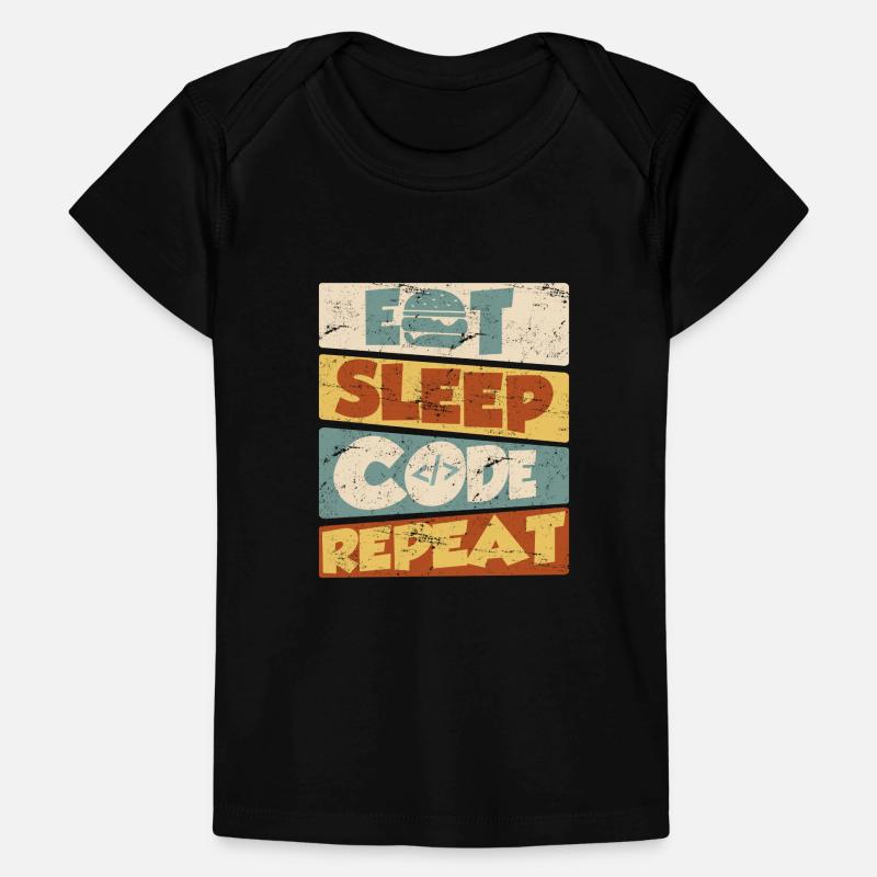 Programmeur développeur IT Spruch Eat Sleep Code T-shirt Premium bébé bio