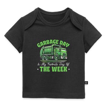 Müllwagenfahrer Mülltag Abfallmanagement - Baby Premium Organic T-Shirt - Schwarz - Vorne
