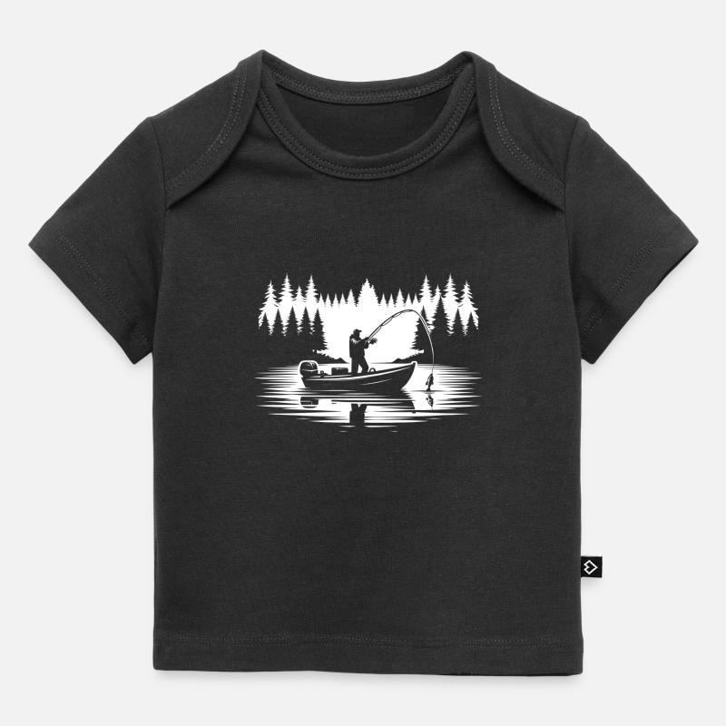 Pêcher sur le bateau - T-shirt Premium bébé bio - noir