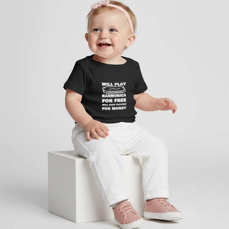 Funny Harmonica Saying Harmonica Player Baby Premium Organic T-Shirt