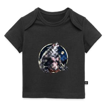 Heulender Werwolf - Baby Premium Organic T-Shirt - Schwarz - Vorne