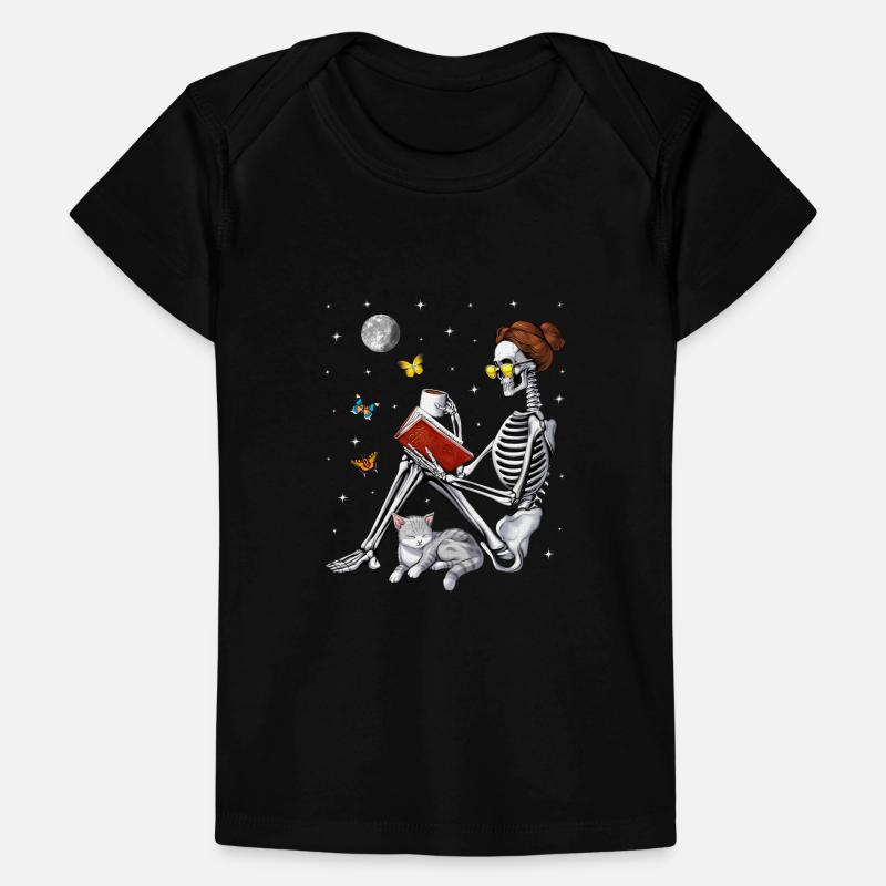 Skeleton Reading Book Baby Premium Organic T-shirt