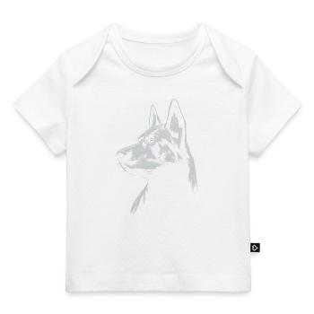 German Shepherd Head Personalization Motif - Baby Premium Organic T-shirt - dark navy - Front