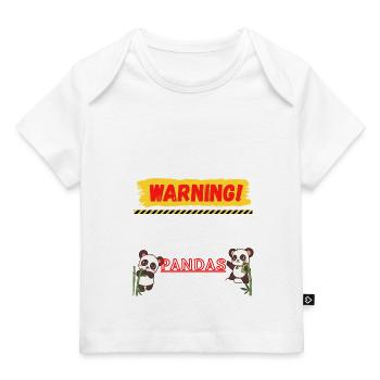 Warning Pandas - Baby Premium Organic T-shirt - dark navy - Front
