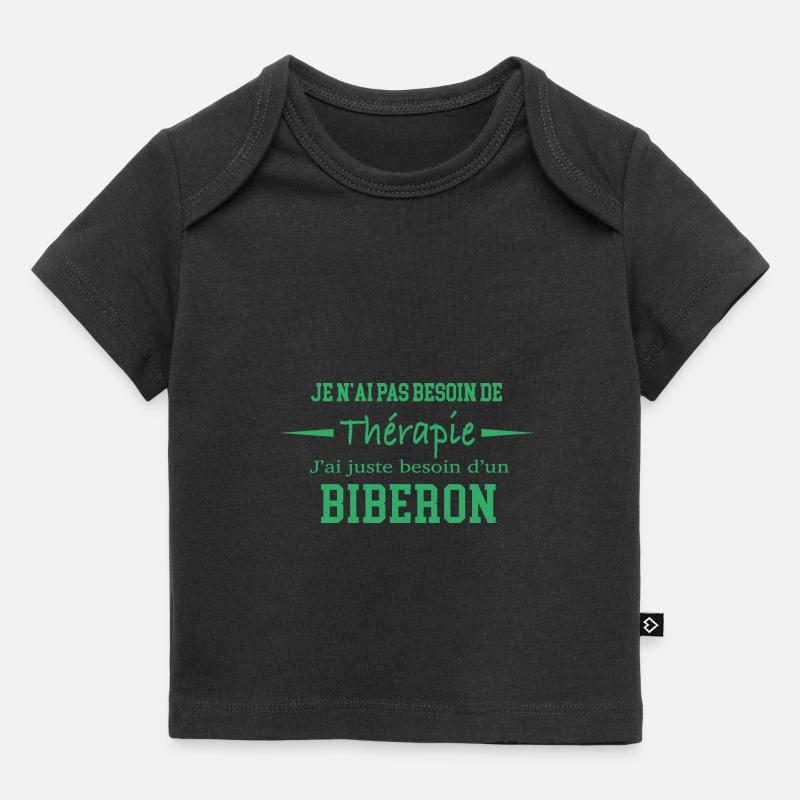 Idée cadeau drôle bébé - T-shirt Premium bébé bio - noir