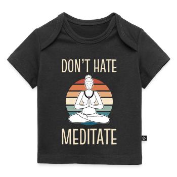 Méditation Méditer Yoga Yogi - T-shirt Premium bébé bio - noir - Devant