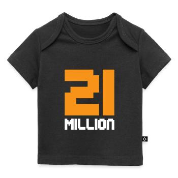 21 Millionen Bitcoin - Baby Premium Organic T-Shirt - Schwarz - Vorne