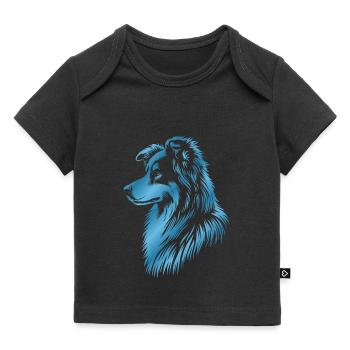 Hütehund blau - Baby Premium Organic T-Shirt - Schwarz - Vorne