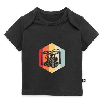 3D Druck - Baby Premium Organic T-Shirt - Schwarz - Vorne