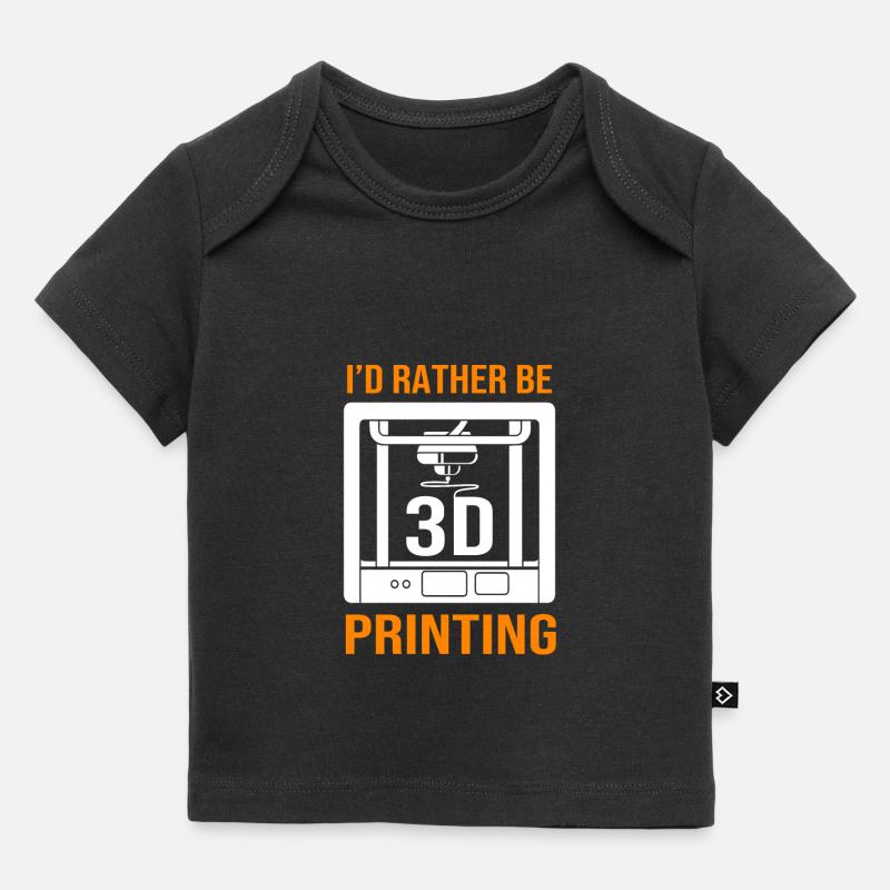 Impression 3D - T-shirt Premium bébé bio - noir
