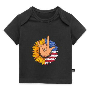 Gebärdensprache Gebärde ASL gehörlos - Baby Premium Organic T-Shirt - Schwarz - Vorne