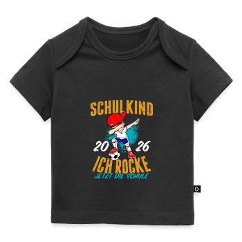 Schulkind 2026 Ich Rocke Jetzt Die Einschulung - Baby Premium Organic T-Shirt - Schwarz - Vorne