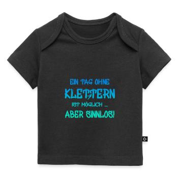 Klettern - Baby Premium Organic T-Shirt - Schwarz - Vorne