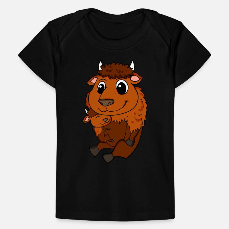Grossesse familiale - Bison avec bébé - Bison T-shirt Premium bébé bio