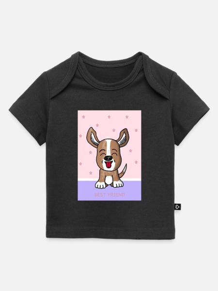 Kawaii Dog Best Friend - Baby Premium Organic T-shirt - black