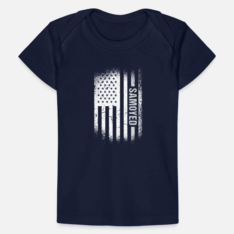 Samoyed Us Flag Baby Premium Organic T-shirt