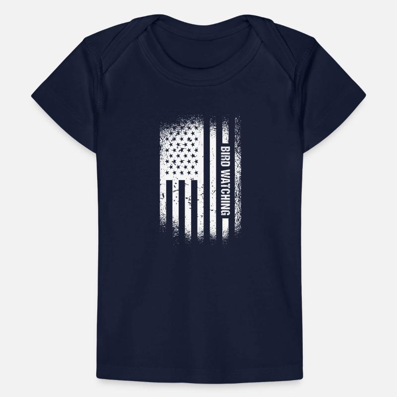 Bird Watcher Us Flag Bird Watching Baby Premium Organic T-Shirt