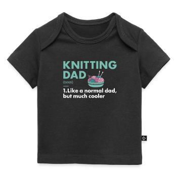 Knitter Dad Definition Knitting - Baby Premium Organic T-Shirt - Schwarz - Vorne