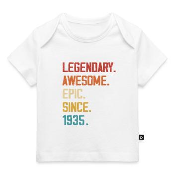 Epic and Legendary born in 1935: 89th birthday - Baby Premium Organic T-shirt - dark navy - Front