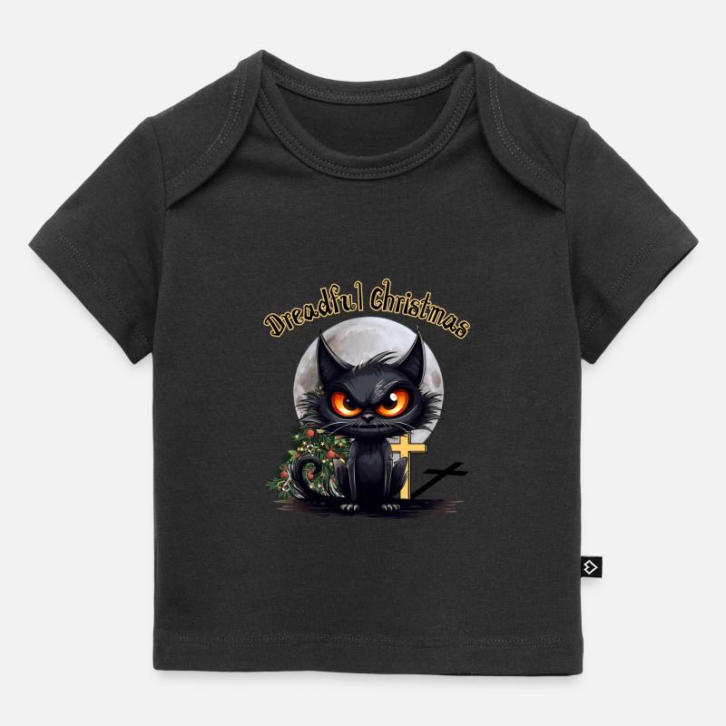 Dreadful Christmas Grumpy Angry Cat - Baby Premium Organic T-shirt - black