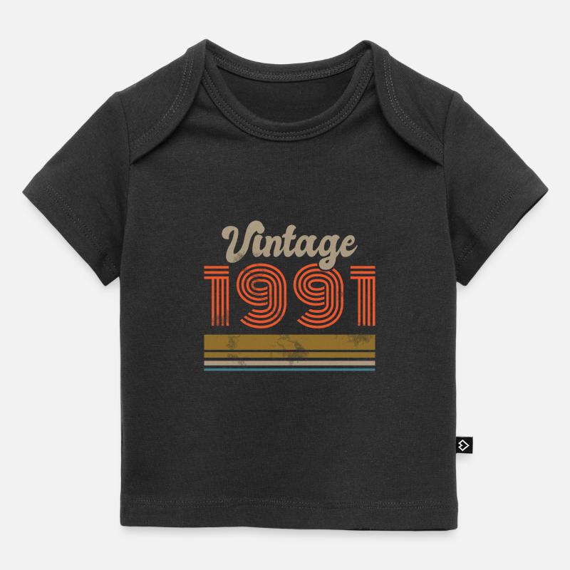 Anniversaire Vintage 1991 Édition Limitée - 1991 - T-shirt Premium bébé bio - noir