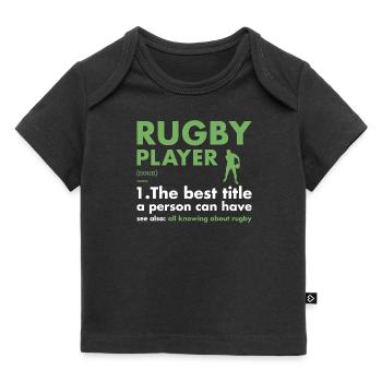 Sport Player Definition Rugby - Baby Premium Organic T-shirt - black - Front