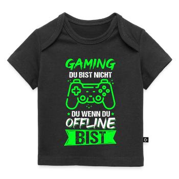 Gaming Online Statt Offline Controller Spieler Gam - Baby Premium Organic T-Shirt - Schwarz - Vorne