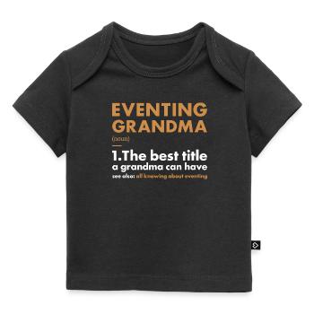 Rider Grandma Definition Eventing - Baby Premium Organic T-Shirt - Schwarz - Vorne