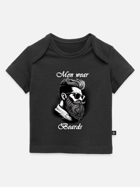 Men wear beards weiß - Baby Premium Organic T-Shirt - Schwarz