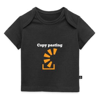 Copy Pasting Programming Coder Software Developer - Baby Premium Organic T-Shirt - Schwarz - Vorne