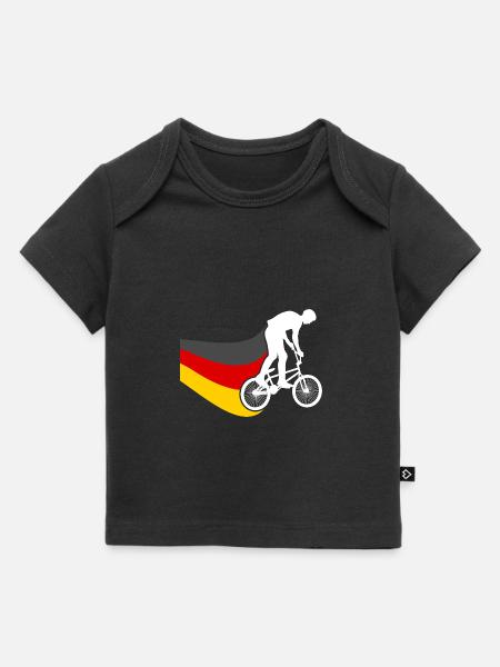 Vélo Allemagne Drapeau VTT - T-shirt Premium bébé bio - noir
