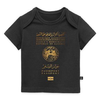 Passeport Algérien - T-shirt Premium bébé bio - noir - Devant