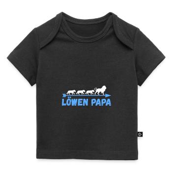 Vater Löwen Papa - Baby Premium Organic T-Shirt - Schwarz - Vorne