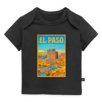 El Paso Skyline Retro - Baby Premium Organic T-shirt - black - Front