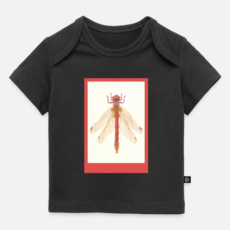 Illustration de la Libellule Rouge - T-shirt Premium bébé bio - noir