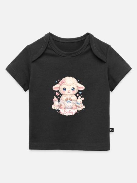 Baby Schäfchen - Baby Premium Organic T-Shirt - Schwarz