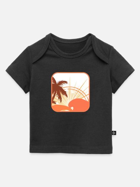 Tropische Landschaft - Baby Premium Organic T-Shirt - Schwarz