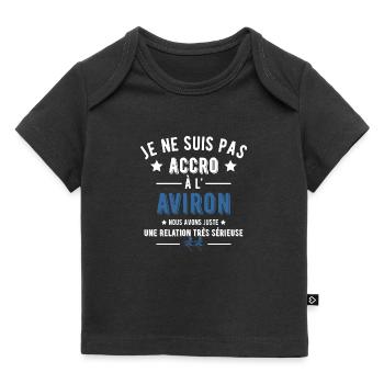 Accro à l'aviron - T-shirt Premium bébé bio - noir - Devant