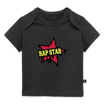 Rap Star - Baby Premium Organic T-shirt - black - Front