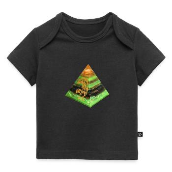 Wolfsenergie Pyramide - Baby Premium Organic T-Shirt - Schwarz - Vorne