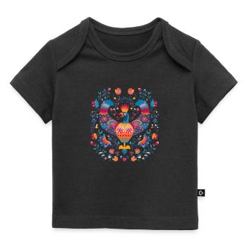 L'oiseau vintage - T-shirt Premium bébé bio - noir - Devant